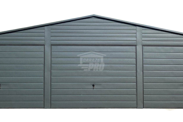 Ogłoszenie - Garaż blaszany 9x6m - 3x Brama - drzwi  Antracyt  Dach dwuspadowy GP556 - Szczecinek - 18 400,00 zł