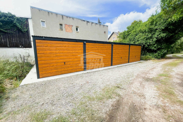 Ogłoszenie - Rząd garaży Garaż blaszany 12x6m 4x brama uchylna drzwi  drewnopodobny dach spad w przód  GP482 - Kalisz - 25 950,00 zł