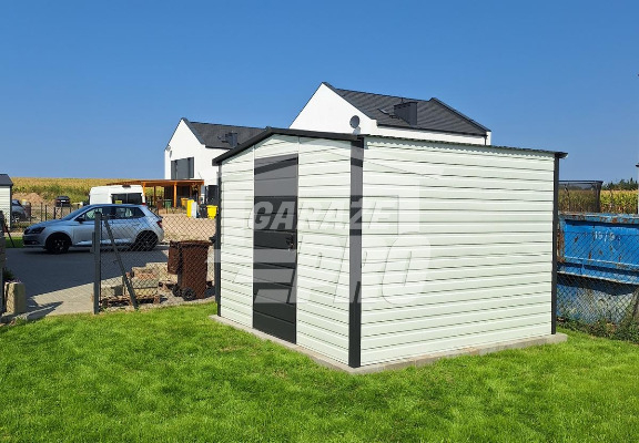 Ogłoszenie - Schowek - Domek ogrodowy - 3x3m - drzwi - antracyt - biały - dach dwuspadowy GP456 - Radom - 4 590,00 zł
