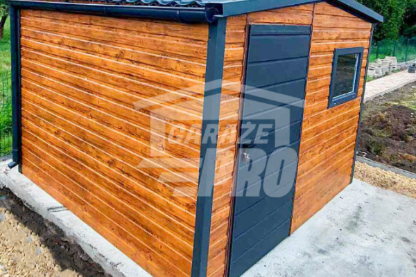 Ogłoszenie - Schowek domek ogrodowy 3x4m drzwi okno drewnopodobny  blachodachówka rynny dach GP462 - Mrągowo - 6 590,00 zł