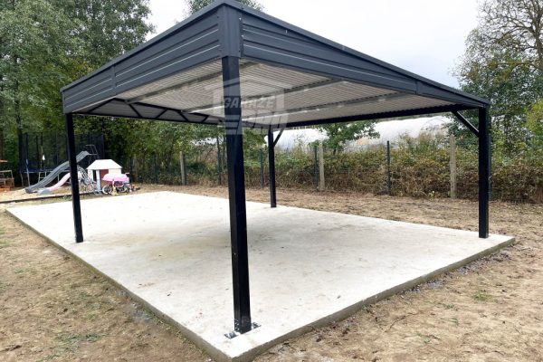 Ogłoszenie - Wiata samochodowa CarPort 6x5,8m - antracyt - dach spad w tył GP487 - Opole - 12 800,00 zł