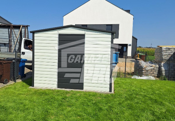 Ogłoszenie - Schowek - Domek ogrodowy - 3x3m - drzwi - antracyt - biały - dach dwuspadowy GP456 - Radom - 4 590,00 zł