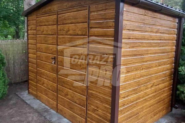 Ogłoszenie - Schowek - domek ogrodowy 3x2m - Brama dwuskrzydłowa - jasny orzech - drewnopodobny - rynny - dach dwuspadowy GP461 - Bydgoszcz - 4 390,00 zł