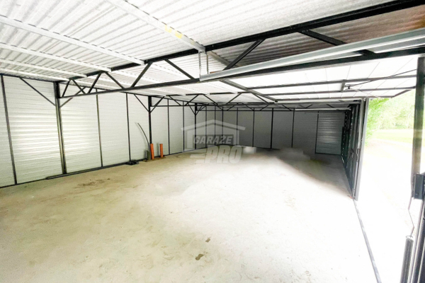 Ogłoszenie - Rząd garaży Garaż blaszany 12x6m 4x brama uchylna drzwi  drewnopodobny dach spad w przód  GP482 - Kalisz - 25 950,00 zł