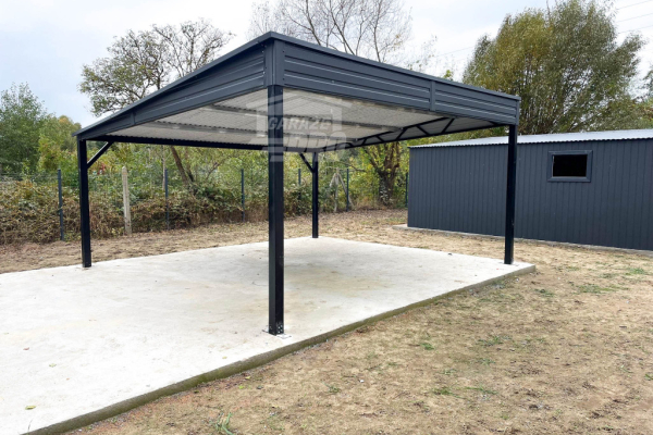 Ogłoszenie - Wiata samochodowa CarPort 6x5,8m - antracyt - dach spad w tył GP487 - Opole - 12 800,00 zł