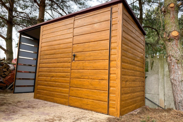 Ogłoszenie - Schowek - Domek Ogrodowy 2,5x2m + wiata 1m - Drzwi - Antracyt - dach spad w tył GP546 - Inowrocław - 4 150,00 zł
