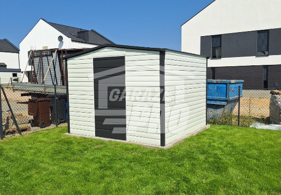 Ogłoszenie - Schowek - Domek ogrodowy - 3x3m - drzwi - antracyt - biały - dach dwuspadowy GP456 - Radom - 4 590,00 zł