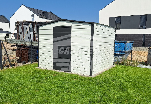 Ogłoszenie - Schowek - Domek ogrodowy - 3x3m - drzwi - antracyt - biały - dach dwuspadowy GP456 - Radom - 4 590,00 zł