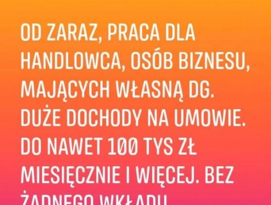 Ogłoszenie - Duże dochody dla firm, osób. Umowa, bez wkładu. - Sopot