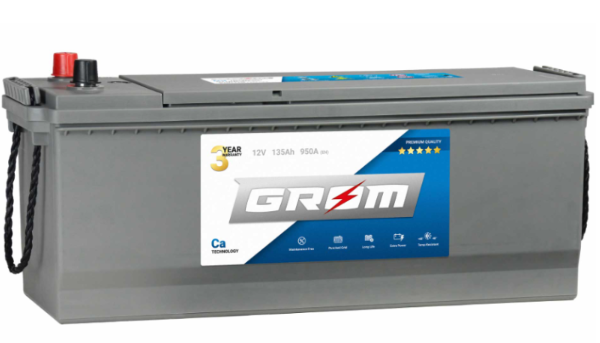 Ogłoszenie - Akumulator 135Ah 950A Grom Premium ze stopką Lewy Plus - Kalisz - 750,00 zł