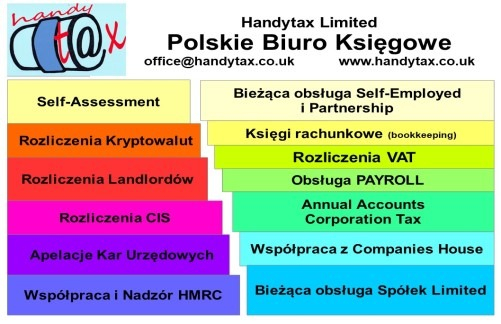 Ogłoszenie - Polskie Biuro Księgowe Handytax - Wielka Brytania - 450,00 zł