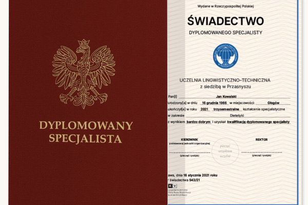 Ogłoszenie - Dyplom ukończenia studiów magisterskich Dyplom maturalny cena - Szczecin - 950,00 zł