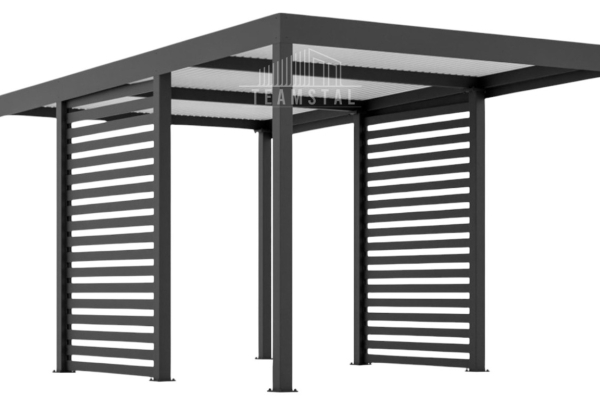 Ogłoszenie - CarPort PREMIUM - Wiata samochodowa 3x5 Antracyt Zabudowa - TS1039 - Legnica - 9 300,00 zł