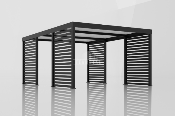 Ogłoszenie - CarPort PREMIUM - Wiata samochodowa 4x5 Antracyt Zabudowa - TS1040 - Lubin - 11 390,00 zł