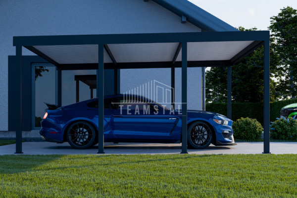 Ogłoszenie - CarPort PREMIUM - Wiata samochodowa 5x5 Antracyt - TS1042 - Nysa - 10 990,00 zł