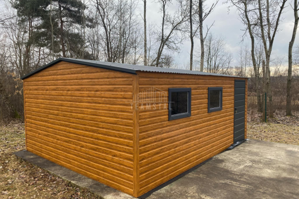 Ogłoszenie - Schowek - Domek Ogrodowy 5x6m - drzwi - 2x okno - jasny orzech - dach spad w tył TS1047 - Nowy Sącz - 11 990,00 zł