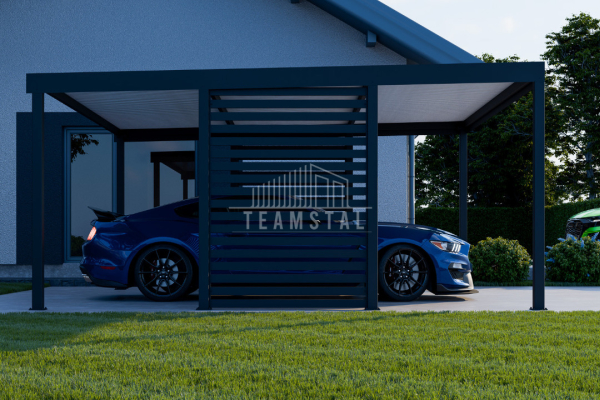 Ogłoszenie - CarPort PREMIUM - Wiata samochodowa 5x5 Antracyt Zabudowa - TS1043 - Jaworzno - 11 790,00 zł