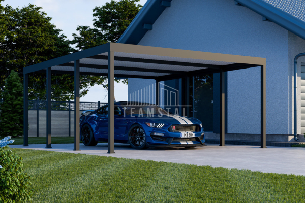 Ogłoszenie - CarPort PREMIUM - Wiata samochodowa 5x5 Antracyt - TS1042 - Nysa - 10 990,00 zł