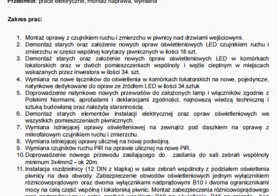 Ogłoszenie - prace elektryczne, montaż naprawa, wymiana - Siedlce