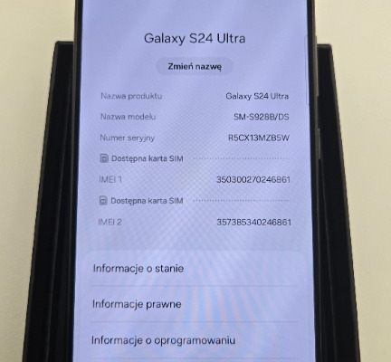 Ogłoszenie - Samsung Galaxy S24 Ultra 12/512GB Titanium Black - Warszawa - 2 800,00 zł
