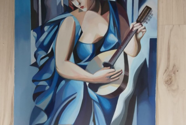 Ogłoszenie - Sprzedam obraz malowany ręcznie - tamara łempicka. Zdjęcie 1