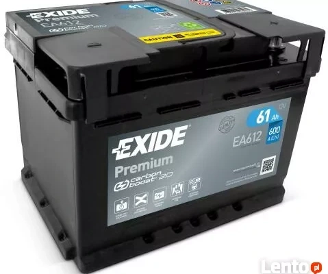 Ogłoszenie - Akumulator 61Ah 600A Exide Premium / DARMOWY DOWÓZ! - Tychy - 319,00 zł