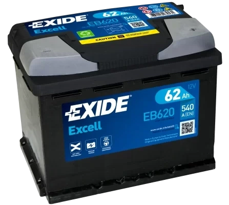 Ogłoszenie - Akumulator 62Ah 540A Exide Excell EB620 EN PRAWY PLUS DARMOWY DOWÓZ - Radom - 315,00 zł