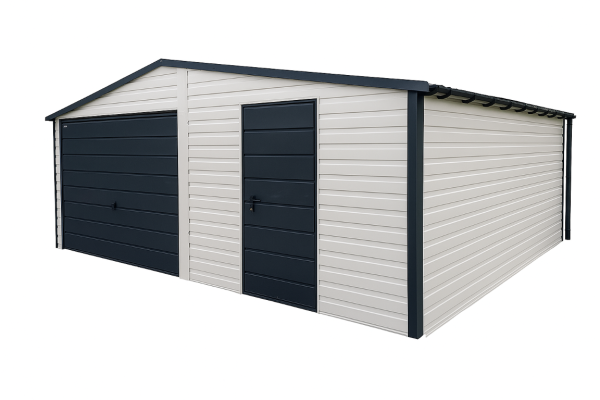 Ogłoszenie - Garaż Blaszany Blaszak 6x5 dwuspadowy Biały + Ciemny Grafit PREMIUM - Ostróda - 10 050,00 zł