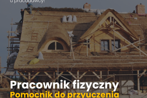 Ogłoszenie - Pracownik fizyczny/Pomocnik do przyuczenia, dachy z trzciny - Suwałki