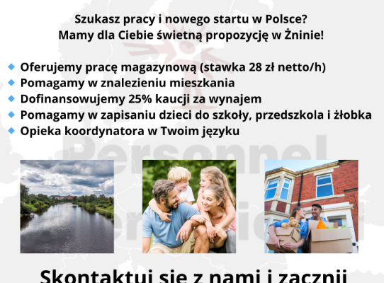 Ogłoszenie - Magazynier - Żnin