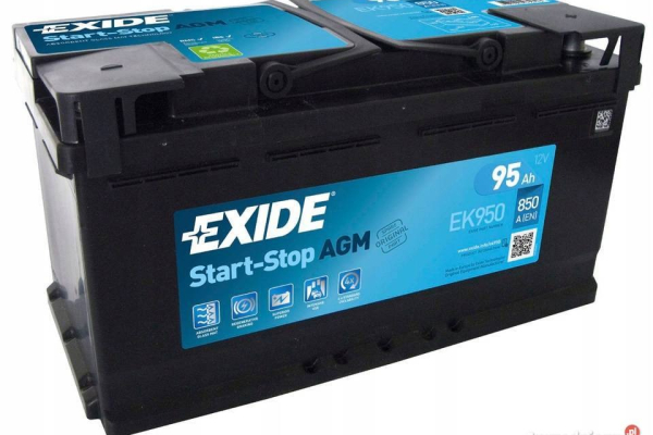 Ogłoszenie - Akumulato 95Ah 850A ENr EXIDE AGM START&STOP EK950 DARMOWY DOWÓZ - Radom - 830,00 zł