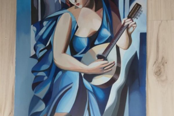 Ogłoszenie - Sprzedam obraz malowany ręcznie - tamara łempicka. Zdjęcie 5