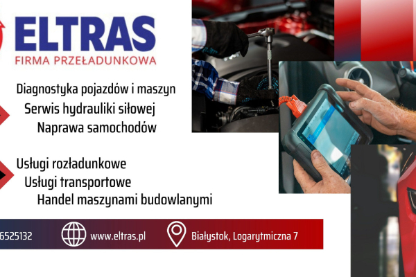 Ogłoszenie - PRZEGLĄDY DIAGNOSTYCZNE NAPRAWA SERWIS HYDRAULIKI SIŁOWEJ ELTRAS BIAŁYSTOK - Białystok - 100,00 zł