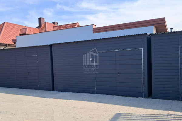Ogłoszenie - Garaż  Blaszany - Magazyn 4,5x4,5m - Brama dwuskrzydłowa - antracyt - dach spad w przód ID985. Zdjęcie 2