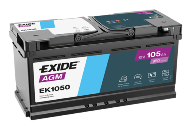Ogłoszenie - Akumulator 105Ah 950A Exide Start Stop Agm EK1050 P+  - Darmowy Dowóz i Wymiana - Kalisz - 899,00 zł