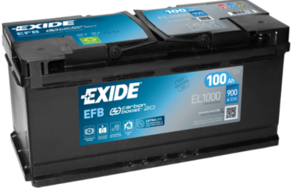 Ogłoszenie - Akumulator 100Ah 900A Exide Start Stop Efb EL1000 P+  - Darmowy Dowóz i Wymiana - Kalisz - 670,00 zł
