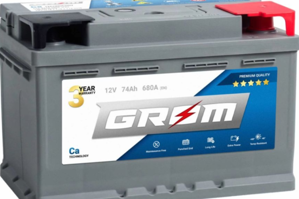 Ogłoszenie - Akumulator 74Ah 680A Grom Premium Niski Prawy Plus  - Darmowy Dowóz i Wymiana. Zdjęcie 1
