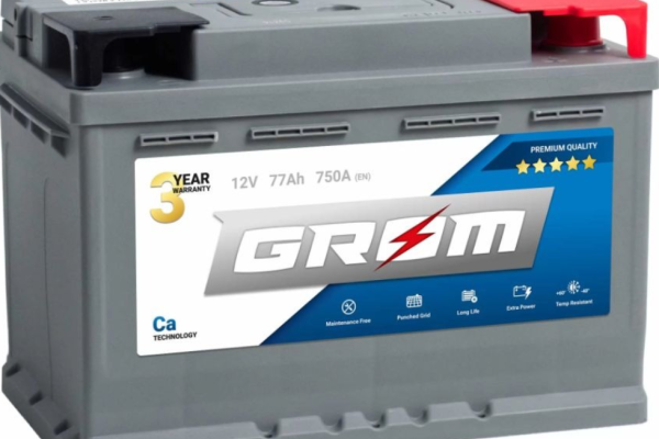 Ogłoszenie - Akumulator 77Ah 750A Grom Premium Prawy Plus  - Darmowy Dowóz i Wymiana. Zdjęcie 1
