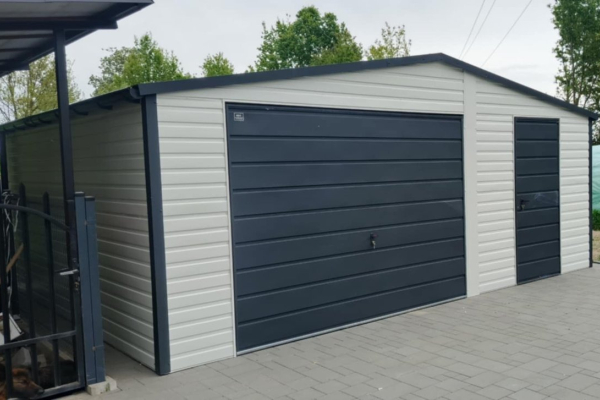 Ogłoszenie - Garaż Blaszany Blaszak 6x5 dwuspadowy Biały + Ciemny Grafit PREMIUM - Ostróda - 10 050,00 zł
