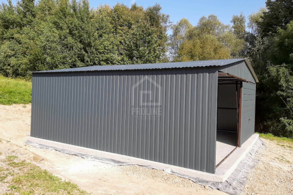 Ogłoszenie - Garaż blaszany 6x5,8 2x Brama uchylna Antracyt Dach dwuspadowy - wolnostojący PLG115 - Bochnia - 10 100,00 zł