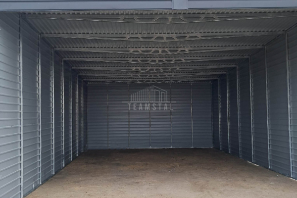 Ogłoszenie - Garaż blaszany - Carport  6x8m - antracyt - dach spad w tył TS1059 - Olsztyn - 17 600,00 zł