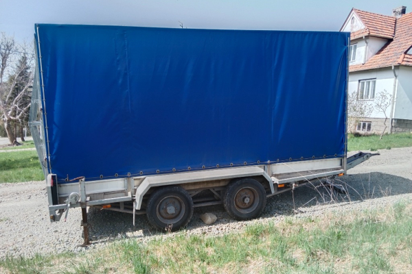 Ogłoszenie - Przyczepa 2-osiowa najazdowa SAM- DMC 6500kg. Zdjęcie 3