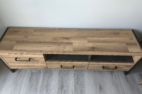 Ogłoszenie - Szafka RTV HUD 1D2S HUDT 131-C791 – 170 cm, dąb artisan/czarny mat. Zdjęcie 2