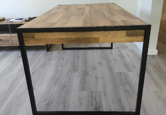 Ogłoszenie - Stół jadalniany HUD 2S HUDT403-D76 – 165×90 cm, dąb artisan/czarny mat. Zdjęcie 5