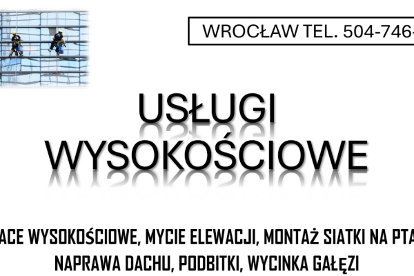 Ogłoszenie - Usługi wysokościowe, zabezpieczenie, naprawa, dachu, tel. 504-746-203, Wrocław, cennik. prace alpinistyczne.. Zdjęcie 1