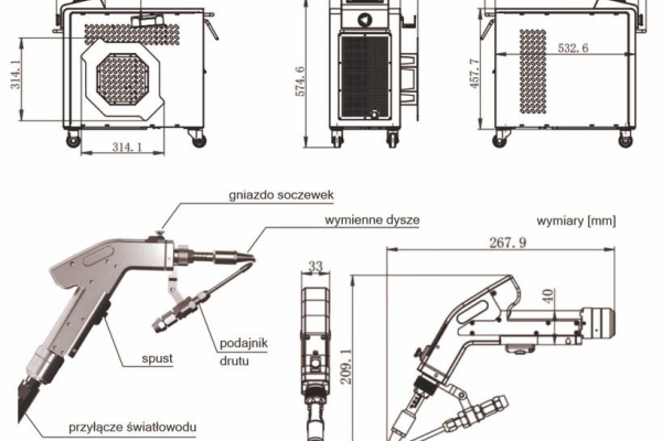 Ogłoszenie - Spawarka laserowa zgrzewarka palnik fiber 4w1 Weni 2000W - Promocja!. Zdjęcie 4