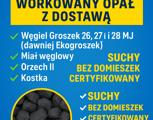 Ogłoszenie - Węgiel Orzech, Kostka, Groszek – Czysty Polski Opał. Zdjęcie 1