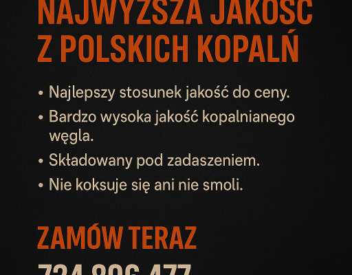 Ogłoszenie - Polski Węgiel Premium – Groszek, Miał, Orzech – Dowóz!. Zdjęcie 1