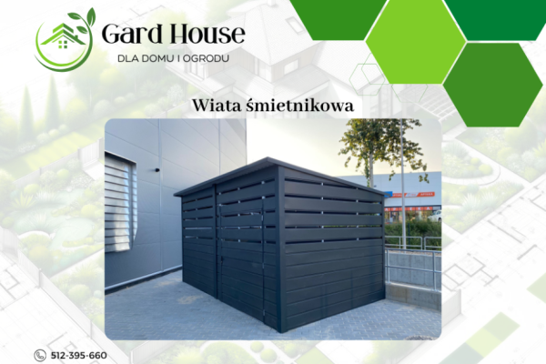 Ogłoszenie - Nowoczesna wiata śmietnikowa panelowa. Zdjęcie 1