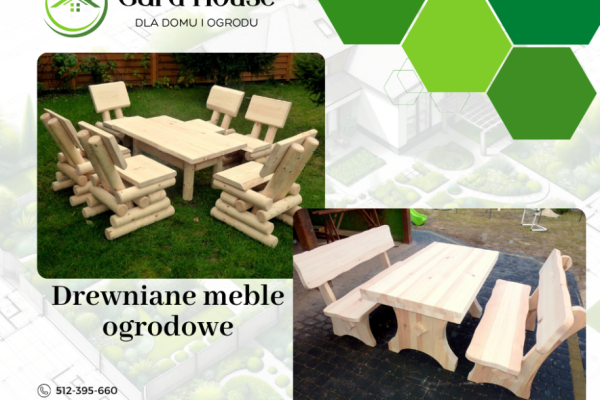 Ogłoszenie - Drewniane meble ogrodowe z bali. Zdjęcie 1
